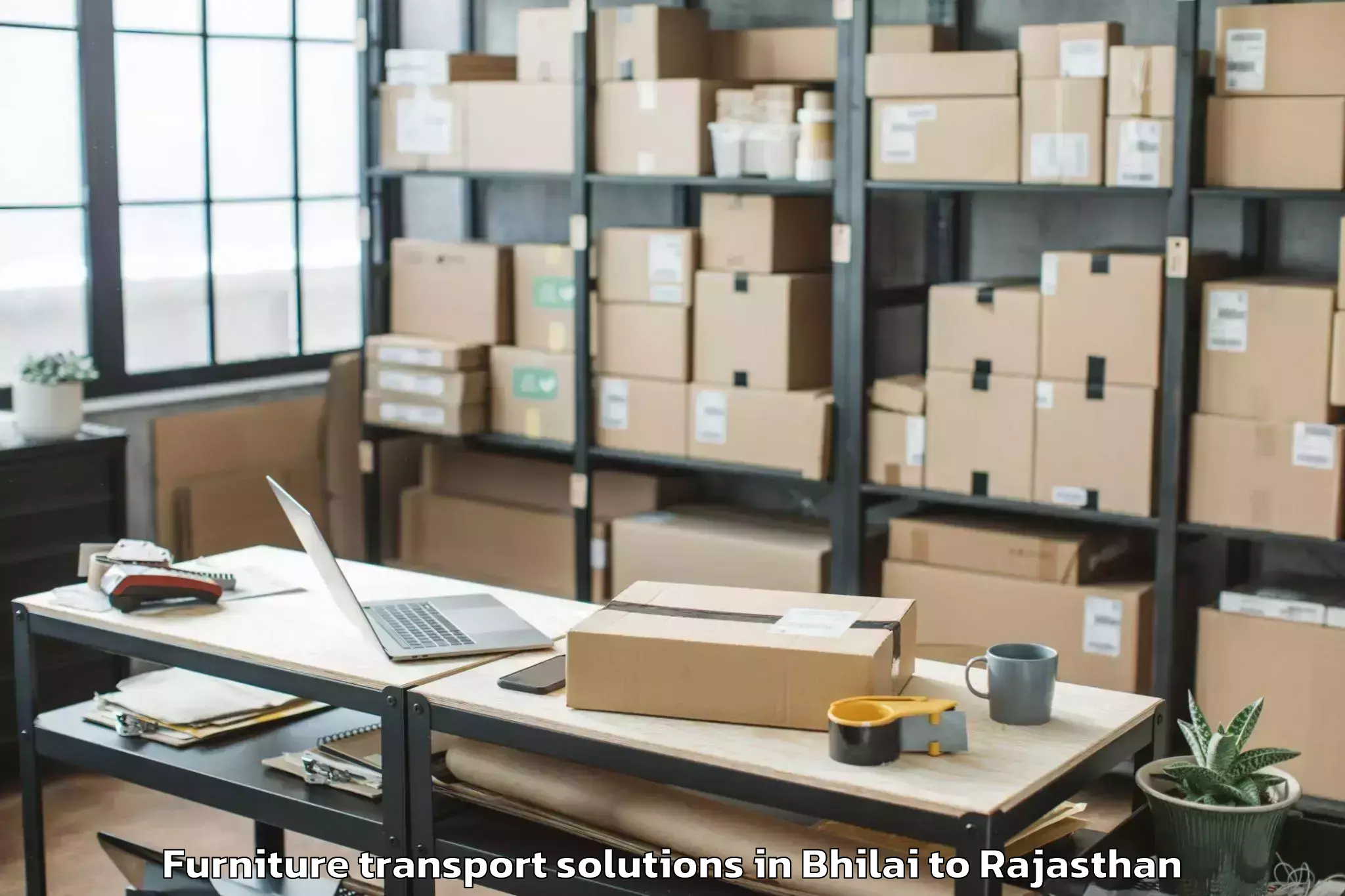 Reliable Bhilai to Desuri Furniture Transport Solutions